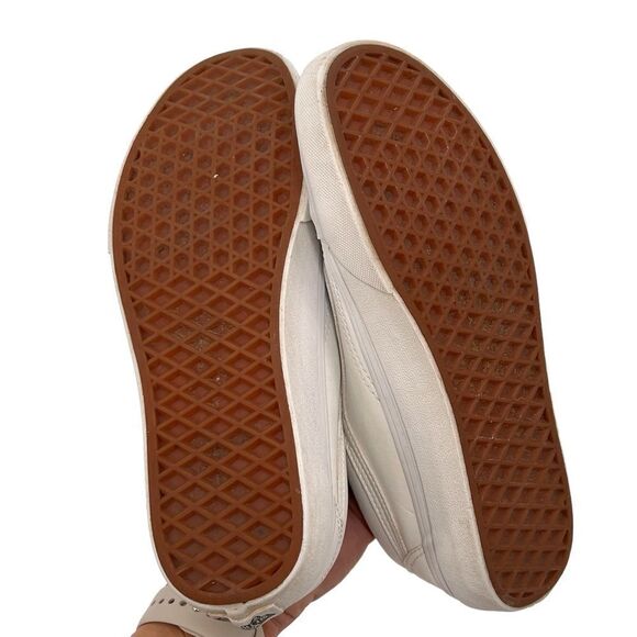 Vans white leather sneaker old skool men’s size 7.5 or women size 9 - Picture 9 of 11